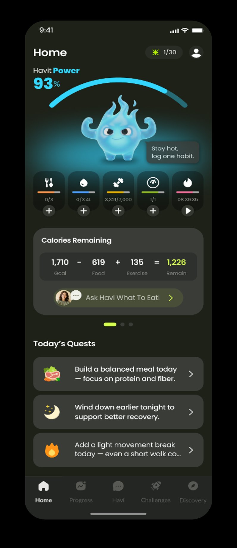HAVIT App Home Screen