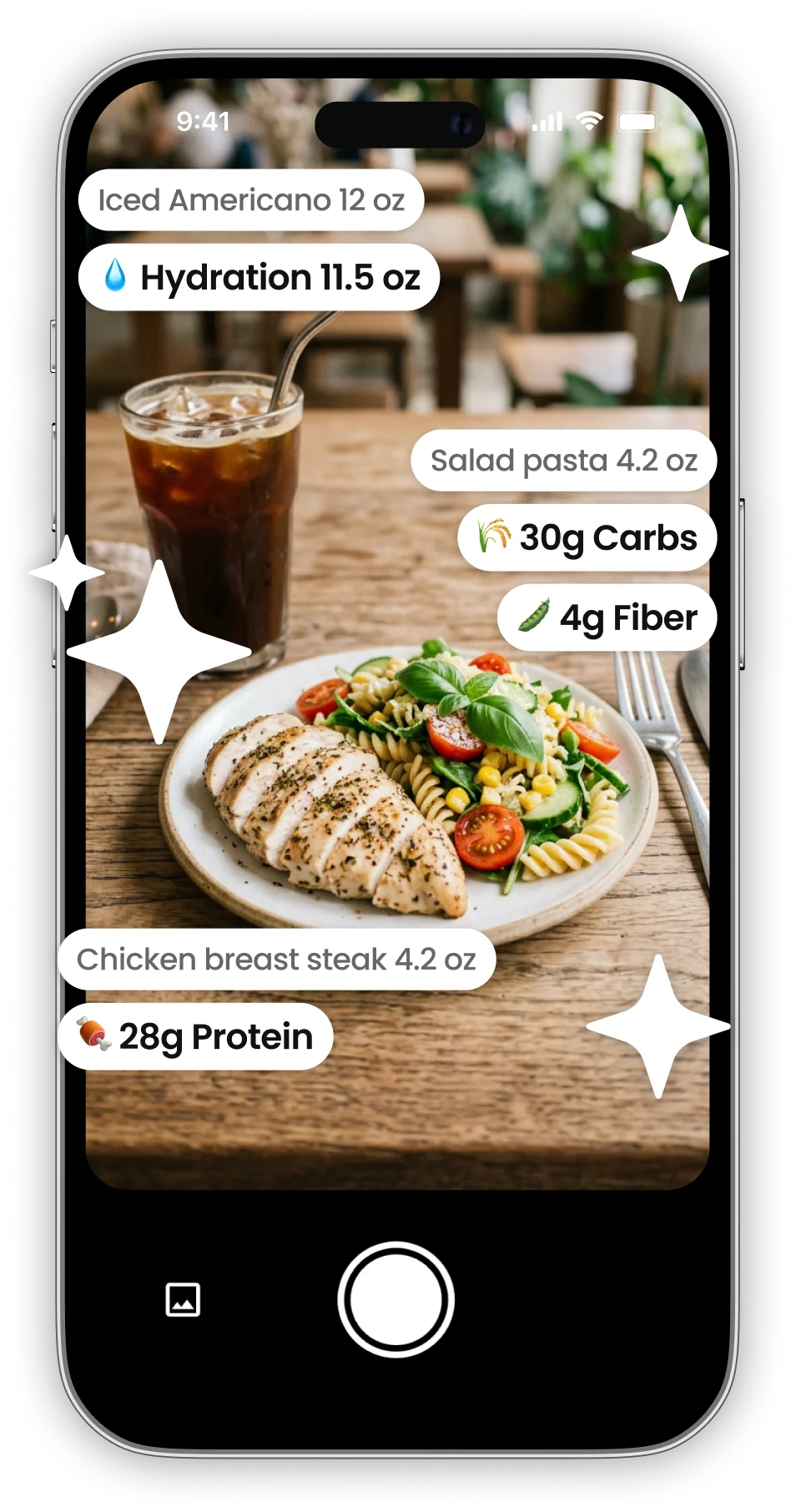 Meal logging screen